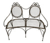 Biscottini Panchina Liberty in ferro battuto L120XPR60XH103 cm