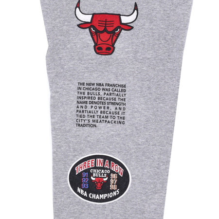 MITCHELL &amp; NESS Pantalone Tuta Felpato Uomo Nba Team Origins Fleece Pant Hardwood Classics Chibul Grey Heather da uomo