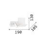 Applique Moderna Komodo-1 Metallo Nero Led 4,5W 3000K Luce Calda