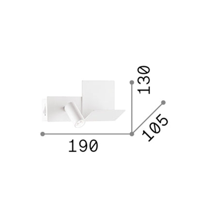Applique Moderna Komodo-1 Metallo Nero Led 4,5W 3000K Luce Calda