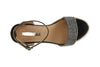 SANDALI CON MIGNONS STRASS SU ZEPPA CORDA