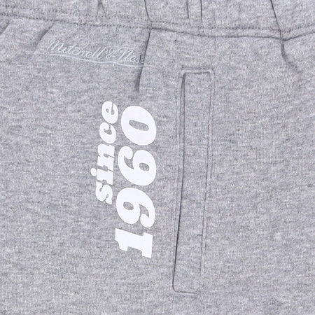 MITCHELL &amp; NESS Pantalone Tuta Felpato Uomo Nfl Team Origins Fleece Pant Kanchi Grey Heather da uomo