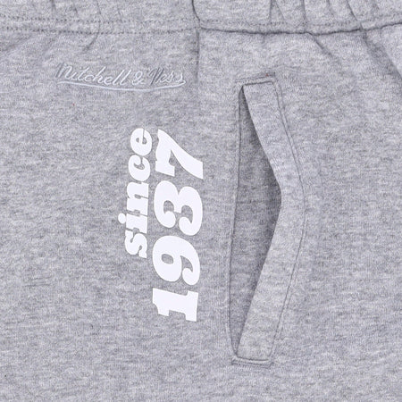 MITCHELL &amp; NESS Pantalone Tuta Felpato Uomo Nfl Team Origins Fleece Pant Losram Grey Heather da uomo