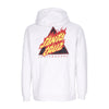 SANTA CRUZ Felpa Cappuccio Uomo Flamed Not a Dot Hood White da uomo