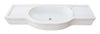 Biscottini LAVABO IN MARMO BIANCO L133XPR18XH43 CM Vasca realizzata completamente Offerta