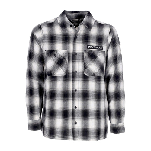 INDEPENDENT Camicia Manica Lunga Uomo Tilden Flannel L/s Shirt Black/white da uomo