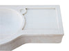 Biscottini Biscottini Lavabo Vasca Marmo Bianco 133x18x43 Realizzato a Mano Design Unico