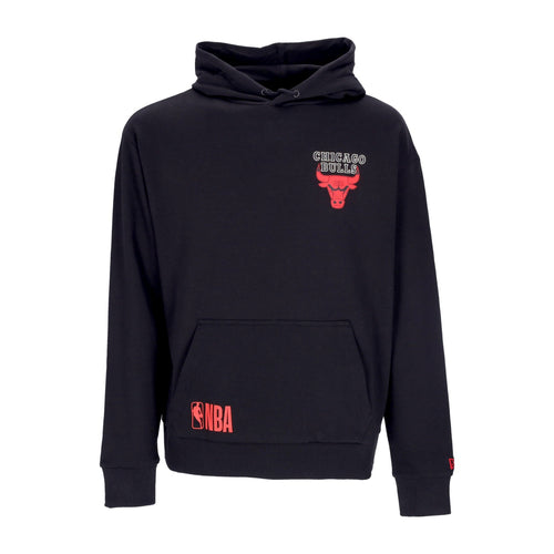 NEW ERA Felpa Cappuccio Uomo Nba Half Logo Oversized Hoodie Chibul Black da uomo