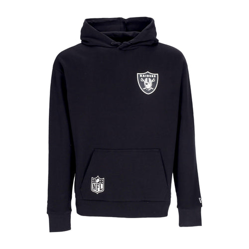 NEW ERA Felpa Cappuccio Uomo Nfl Half Logo Oversized Hoodie Lasrai Black da uomo