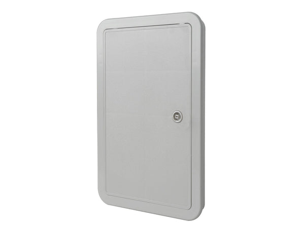 Sportello portello porta in ABS grigio L 450 x H 650 x P 22mm per ispezione