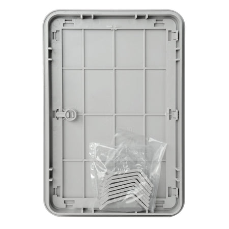 Sportello portello porta in ABS grigio L 450 x H 650 x P 22mm per ispezione