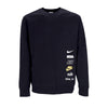 Nike Felpa Girocollo Uomo Club + Mlogo Brushed-back Crewneck Black da uomo