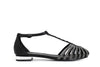 SANDALO IN PELLE CON MIGNON STRASS