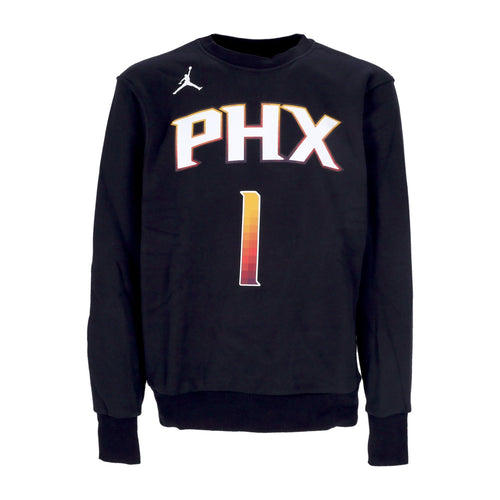 JORDAN NBA Felpa Girocollo Uomo Nba Courtside Statement Fleece Crewneck No 1 Devin Booker Phosun Black da uomo