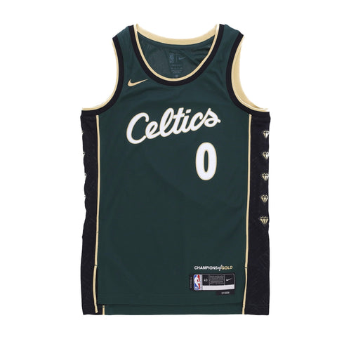 NIKE NBA Canotta Basket Uomo Nba City Edition 22 Dri-fit Swingman Jersey No 0 Jayson Tatum Boscel Pro Green da uomo