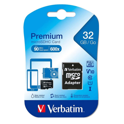 MICRO SD VERBATIM 32GB CL10 44083