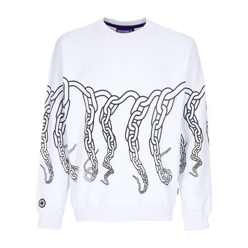 OCTOPUS Felpa Leggera Girocollo Uomo Chain Crewneck White da uomo