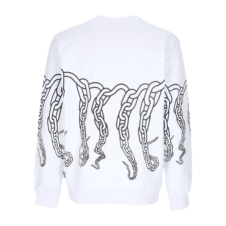OCTOPUS Felpa Leggera Girocollo Uomo Chain Crewneck White da uomo