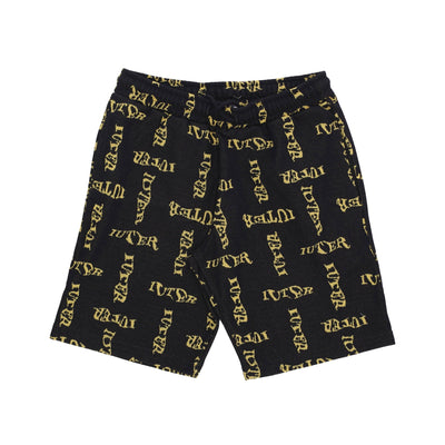 IUTER Pantalone Corto Uomo Wavy Jacquard Short Black da uomo