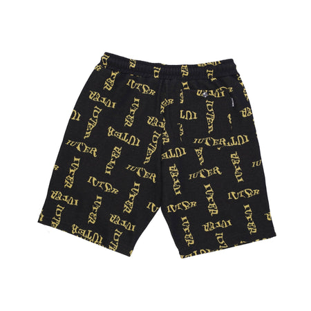 IUTER Pantalone Corto Uomo Wavy Jacquard Short Black da uomo