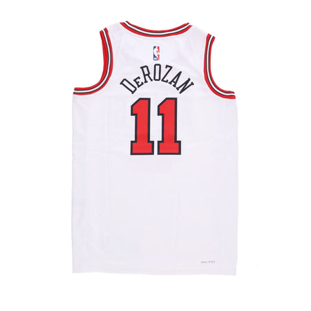 NIKE NBA Canotta Basket Uomo Nba Association Edition 22 Dri-fit Swingman Jersey No 11 Demar Derozan Chibul White da uomo