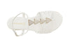 SANDALO IN PELLE MIGNON CON ACCESSORIO TRIANGOLO STRASS