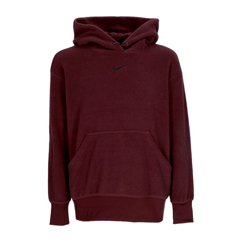 Nike Felpa Cappuccio Donna Sportswear Plush Hoodie Burgundy Crush/black da donna