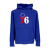NIKE NBA Felpa Cappuccio Uomo Nba Essential Fleece Hoody Phi76e Rush Blue da uomo
