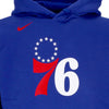 NIKE NBA Felpa Cappuccio Uomo Nba Essential Fleece Hoody Phi76e Rush Blue da uomo