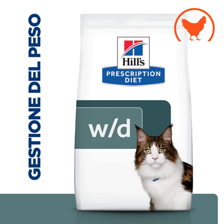 Hill's Prescription Diet W/D Multi-Benefit secco Gatti Adulti pollo 1,5 kg