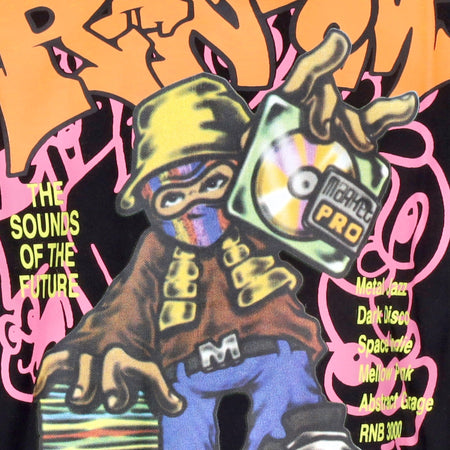 MARKET Felpa Cappuccio Uomo Soundwave Hoodie Black da uomo