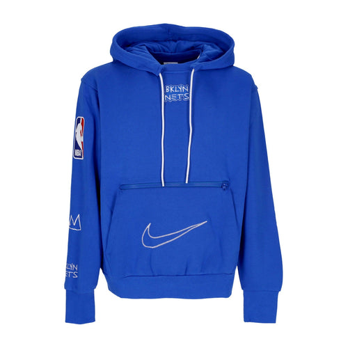 NIKE NBA Felpa Cappuccio Uomo Nba City Edition Courtside Fleece Hoodie Bronet Royal Blue da uomo