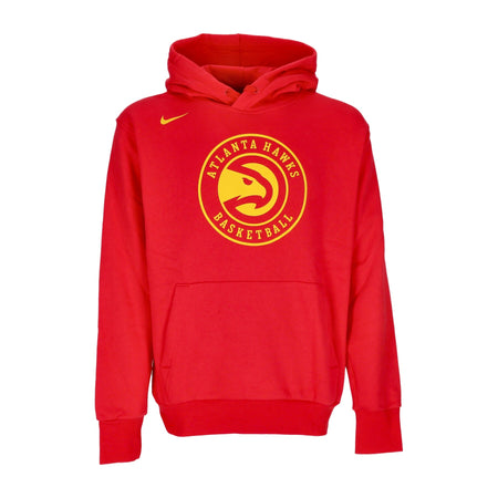 NIKE NBA Felpa Cappuccio Uomo Nba Essential Fleece Hoodie Atlhaw University Red da uomo