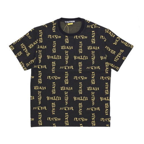 IUTER Maglietta Uomo Wavy Jacquard Tee Black da uomo