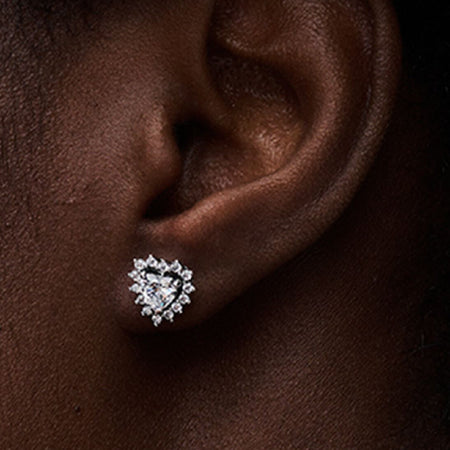 PANDORA JEWELS Mod. SPARKLING HEART HALO STUD