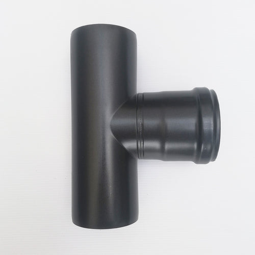 Raccordo a T 90° braga MM codino F nero pellet da 80mm