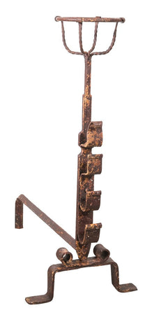Biscottini COPPIA ALARI IN FERRO FORGIATO A MANO L64xPR29xH69 CM