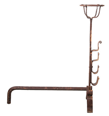 Biscottini Biscottini Coppia Alari Ferro Battuto Forgiato a Mano Camino 64x29x69