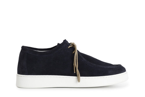 SCARPA UOMO CON VASCHETTA IN PELLE SCAMOSCIATA