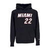 NIKE NBA Felpa Cappuccio Uomo Nba Fleece Hoodie No 22 Jimmy Butler Miahea Black da uomo