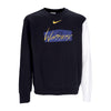 NIKE NBA Felpa Girocollo Uomo Nba Courtside Fleece Crewneck Golwar Black da uomo