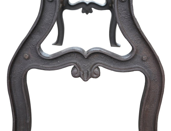 Biscottini Base Tavolo Biscottini in Ghisa Artigianale Nera 180x74x75 per Piani Pesanti