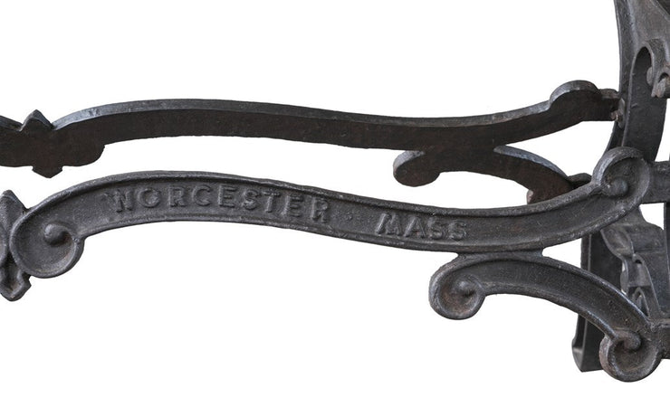 Biscottini Base Tavolo Biscottini in Ghisa Artigianale Nera 180x74x75 per Piani Pesanti