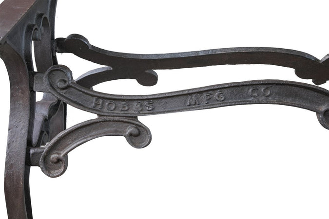 Biscottini Base Tavolo Biscottini in Ghisa Artigianale Nera 180x74x75 per Piani Pesanti