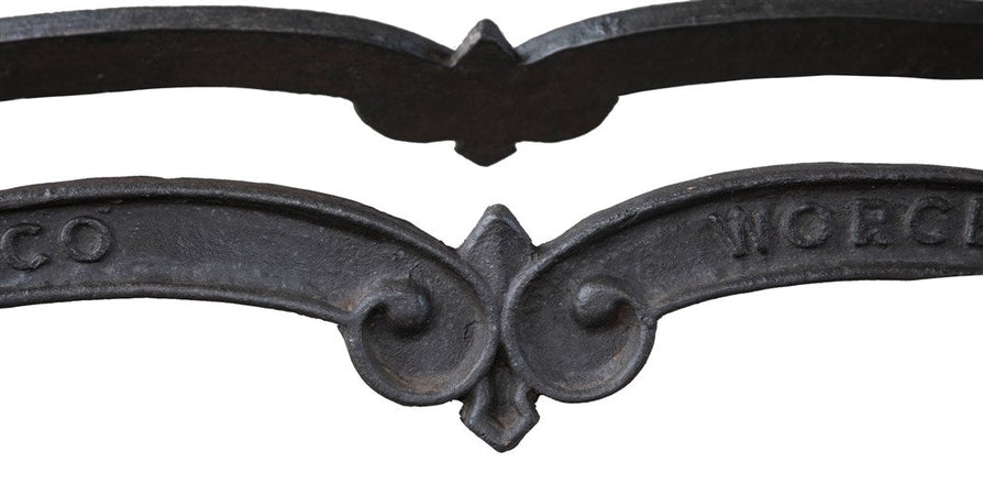 Biscottini Base Tavolo Biscottini in Ghisa Artigianale Nera 180x74x75 per Piani Pesanti