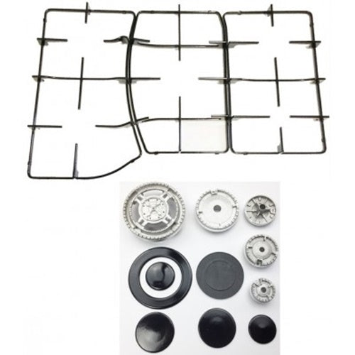 ARISTON INDESIT KIT 3 GRIGLIE SMALTATE COTTURA PH750T P 2760-1-2 + BRUCIATORI