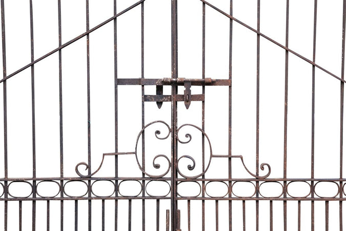 Biscottini Cancello in Ferro Pieno Forgiato a Mano Biscottini 410x10x298 Anticato Made