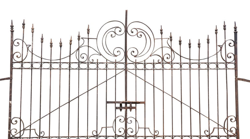 Biscottini Cancello in Ferro Pieno Forgiato a Mano Biscottini 410x10x298 Anticato Made