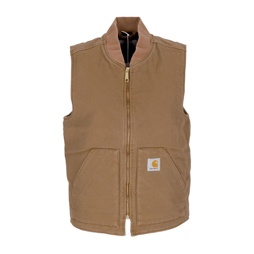 CARHARTT WIP Smanicato Uomo Classic Vest Hamilton Brown Rinsed da uomo