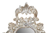 Biscottini SPECCHIERA DA PARETE IN LEGNO FINITURA FOGLIA ARGENTO ANTICATO L42xPR4xH62cm Made in Italy